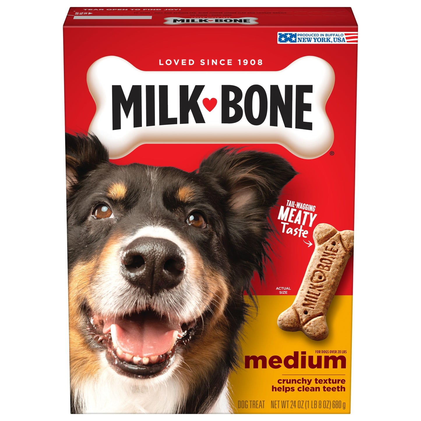 Milk-Bone Original Dog Treats for Medium Dogs 24 Ounce Crunchy Biscuit Helps Clean Teeth