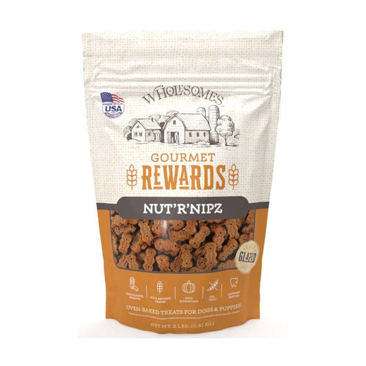 SPORTMiX Wholesomes Gourmet Rewards NutRNipz Dog Biscuits Peanut Butter 2Lb. Bag (2100306)